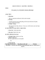 Giáo án Giải tích 12 chương 3 bài 3: Ứng dụng của tích phân trong hình học