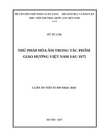Thủ pháp hòa âm trong tác phẩm giao hưởng việt nam sau 1975 