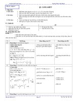 Giáo án Giải tích 12 chương 2 bài 3: Logarit