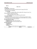 Giáo án Hình học 12 chương 2 bài 2: Mặt cầu