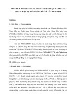 Phân tích môi trường ngành và chiến lược marketing cho nghiệp vụ ngân hàng bán lẻ của agribank 