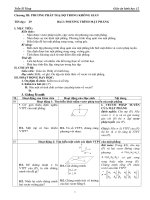 Giáo án Hình học 12 chương 3 bài 2: Phương trình mặt phẳng