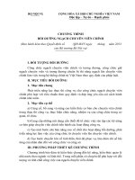 Chương trình bồi dưỡng ngạch chuyên viên chính (ban hành kèm theo quyết định số 975qđ BNV ngày 2882013 của bộ trưởng bộ nội vụ) 