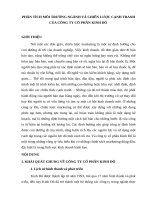 Phân tích môi trường ngành và chiến lược cạnh tranh của CÔNG TY cổ PHẦN KINH đô