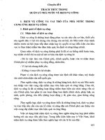 Trang bị cho học viên những nhận thức cơ bản về dịch vụ công và vai trò của nhà nước trong bảo đảm cung ứng dịch vụ công xác định các thách thức đang đặt ra và đề xuất các giải pháp giải quyết 