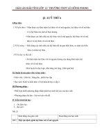 Giáo án Giải tích 12 chương 2 bài 1: Lũy thừa