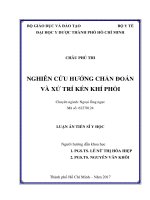 Nghiên cứu hướng chẩn đoán và xử trí kén khí phổi