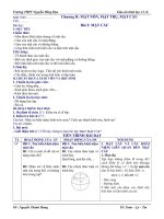 Giáo án Hình học 12 chương 2 bài 2: Mặt cầu