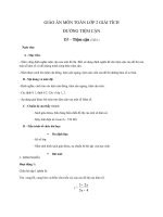 Giáo án Giải tích 12 chương 1 bài 4: Đường tiệm cận