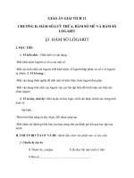 Giáo án Giải tích 12 chương 2 bài 3: Logarit
