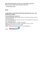 Phân tích môi trường ngành của chi nhánh ngân hàng thương mại cổ phần công thương việt nam 