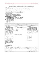 Giáo án Hình học 12 chương 3 bài 3: Phương trình đường thẳng trong không gian