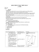 Giáo án Hình học 12 chương 2 bài 1: Khái niệm về mặt tròn xoay