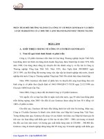 PHÂN TÍCH môi TRƯỜNG NGÀNH của CÔNG TY cổ PHẦN GENTRACO và CHIẾN lược MARKETING của 3 đối THỦ CẠNH TRANH MẠNH NHẤT TRONG NGÀNH 