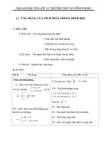 Giáo án Giải tích 12 chương 3 bài 3: Ứng dụng của tích phân trong hình học