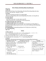 Giáo án Hình học 12 chương 3 bài 3: Phương trình đường thẳng trong không gian