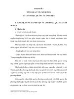 Tổng quan về cấp huyện và lãnh đạo, quản lý cấp huyện 