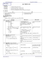 Giáo án Giải tích 12 chương 1 bài 4: Đường tiệm cận