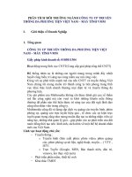PHÂN TÍCH môi TRƯỜNG NGÀNH CÔNG TY CP TRUYỀN THÔNG đa PHƯƠNG TIỆN VIỆT NAM – máy TÍNH VMM 