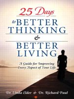 25 days to better thinking  better living (english)   linda elder and richard w  paul 