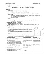 Giáo án Hình học 12 chương 1 bài 3: Khái niệm về thể tích của khối đa diện