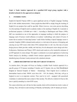 A Needs Analysis Approach for a specified ESP target group, together with a detailed rationale for the approach (es) adopted.