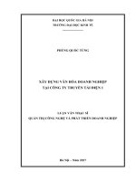 Xây dựng văn hóa doanh nghiệp tại công ty truyền tải điện 1 