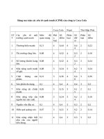 Bảng ma trận các yếu tố cạnh tranh