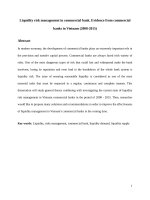 Liquidity risk management in commercial banks