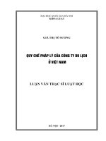 Quy chế pháp lý của công ty du lịch ở việt nam 