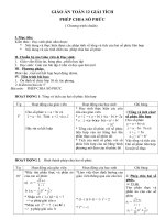 Giáo án Giải tích 12 chương 4 bài 3: Phép chia số phức