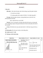 Giáo án Giải tích 12 chương 3 bài 2: Tích phân