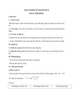 Giáo án Giải tích 12 chương 3 bài 2: Tích phân