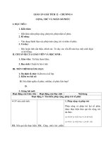 Giáo án Giải tích 12 chương 4 bài 2: Cộng trừ và nhân số phức