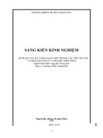 SKKN ÁP DỤNG CÁC KỶ NĂNG GIAO TIẾP TRONG CÁC TIẾT ÔN TẬP  “ LANGUAGE FOCUS ” CHO HỌC SINH THCS.