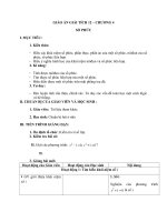 Giáo án Giải tích 12 chương 4 bài 1: Số phức