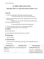 Giáo án Hình học 11 chương 2 bài 5: Phép chiếu song song. Hình biểu diễn của một hình không gian