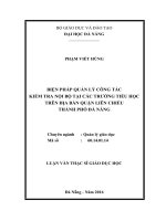 Biện pháp quản lý công tác kiểm tra nội bộ tại các trường tiểu học trên địa bàn quận liên chiểu thành phố đà nẵng (tt) 