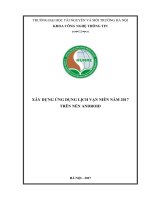 Xây dựng ứng dụng lịch vạn niên năm 2017 trên nền android (tt) 