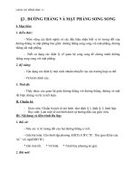 Giáo án Hình học 11 chương 2 bài 3: Đường thẳng và mặt phẳng song song