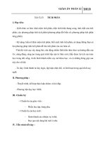 Giáo án Giải tích 12 chương 3 bài 2: Tích phân