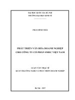 Phát triển văn hóa doanh nghiệp cho công ty cổ phần SMEC việt nam 
