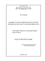 Tội trộm cắp tài sản trên địa bàn Tây Nguyên: Tình hình, nguyên nhân và giải pháp phòng ngừa (LA tiến sĩ)