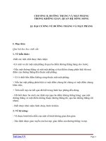 Giáo án Hình học 11 chương 2 bài 1: Đại cương về đường thẳng và mặt phẳng