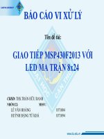 báo cáo đồ án VXL Tieu nhom 22