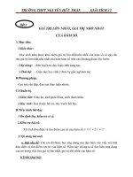 Giáo án Giải tích 12 chương 1 bài 3: Giá trị lớn nhất giá trị nhỏ nhất của hàm số