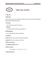 Giáo án Giải tích 12 chương 4 bài 3: Phép chia số phức