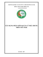 Xây dựng phần mềm quản lý nhà thuốc trên nền web (tt) 