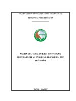 Nghiên cứu công cụ kiểm thử tự động testcomplete và ứng dụng trong kiểm thử phần mềm (tt) 