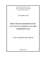 Phân tích ổn định phi tuyến của vỏ cầu làm bằng vật liệu composite FGM 